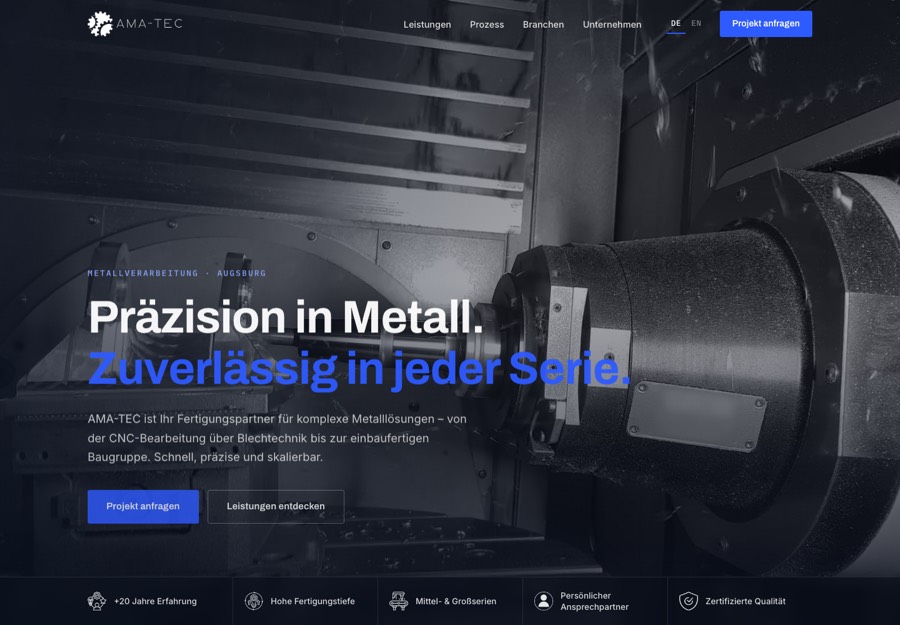 Startseite von amatec-gmbh.de