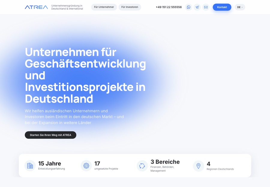 Startseite von atrea.org