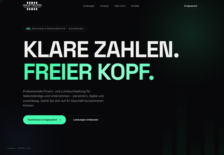Startseite von buchhaltung-hauptkorn.de